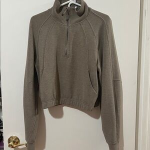 Lululemon scuba cropped funnel neck half zip